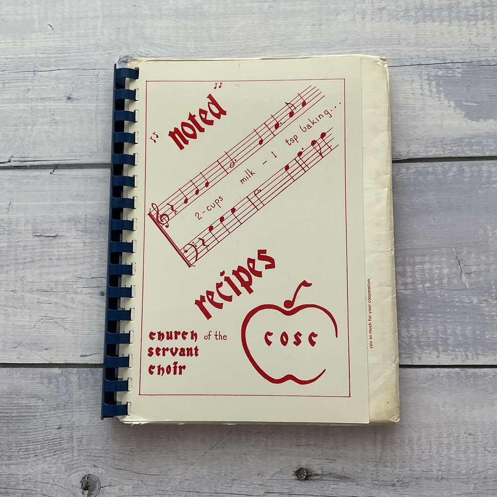 Church Of The Servant Choir Cookbook Oklahoma City 1989 United Methodist Recipes